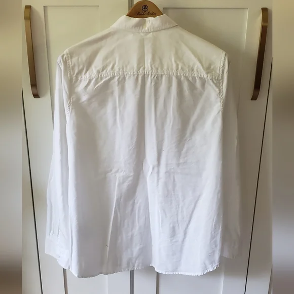 GAP Button Down Shirt Womens L White Cotton Casual - Picture 3 of 3